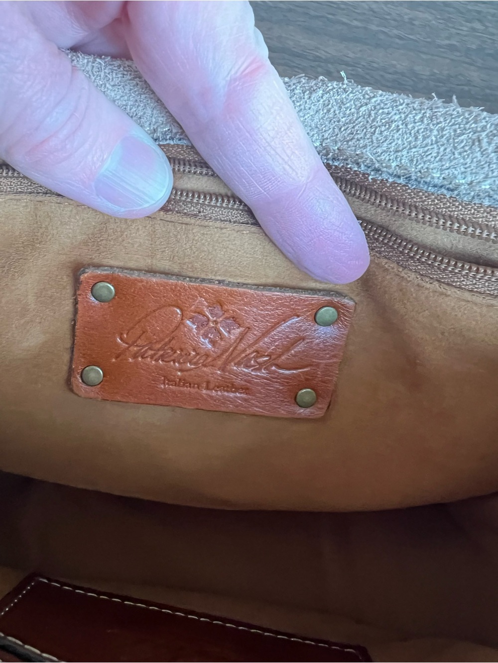 Patricia Nash Tan Italian Leather Crossbody Bag Boho Heritage Western Artisan - Picture 3 of 9